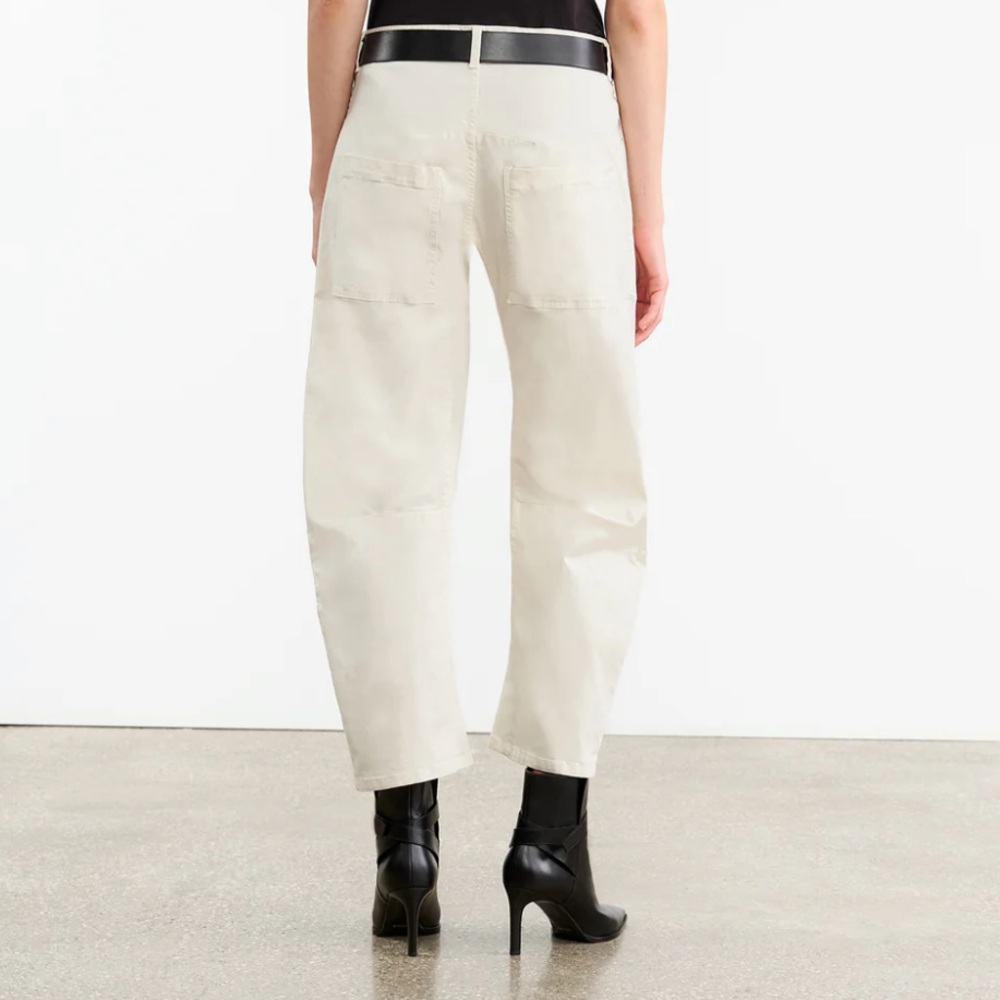 Nili Lotan cream Shon barrel leg pant, size 00 - Picture 2 of 4